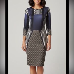 Femme De Carriere Bodycon Geometric Dress